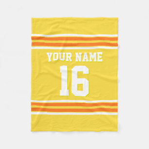Pumpkin Oranje White Sports Jersey Fleece Deken
