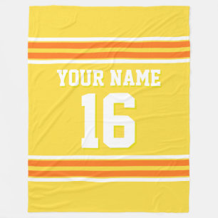 Pumpkin Oranje White Sports Jersey Fleece Deken