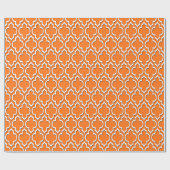Pumpkin Oranje White XL Moroccan Quatrefoil #7DS Cadeaupapier (Vlak)