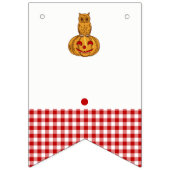 Pumpkin Owl & Gingham Baby shower Vlaggetjes (Tweede vlag)