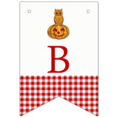 Pumpkin Owl & Gingham Baby shower Vlaggetjes (Derde vlag)