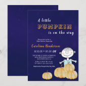 Pumpkin Paars Funny Boy Baby shower Kaart (Voorkant / Achterkant)