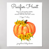 Pumpkin Pacifier Hunt Baby shower Poster (Voorkant)
