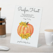 Pumpkin Pacifier Hunt Baby shower Reclamebord Met Voetstuk (Insitu)