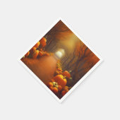 Pumpkin-pad prachtig herfstsceenpapier servet (Hoek)