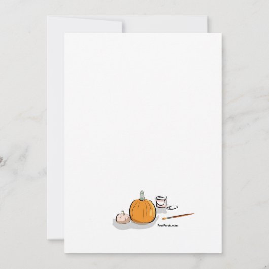 Pumpkin Painting Party Kaart (Achterkant)