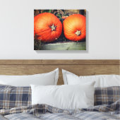 Pumpkin Pair Herfst Canvas Afdruk (Insitu (Slaapkamer))
