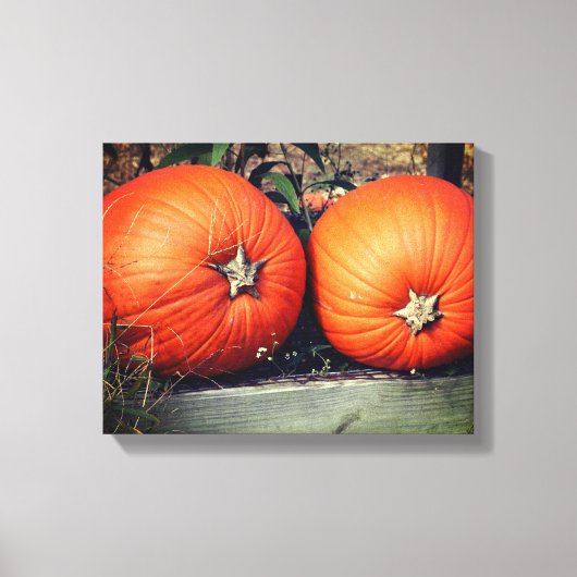 Pumpkin Pair Herfst Canvas Afdruk (Voorkant)