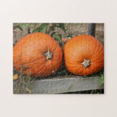 Pumpkin Pair Herfst Legpuzzel (Horizontaal)