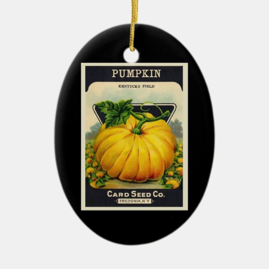 Pumpkin-pakket van de kaart keramisch ornament (Voorkant)