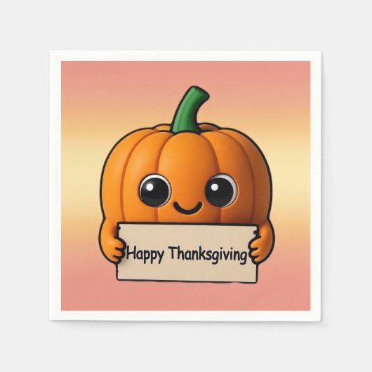 Pumpkin Pal Thankgiving Napkin  Servet (Voorkant)