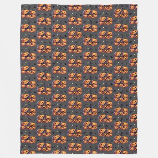 Pumpkin Pals Fleece Deken (Voorkant)