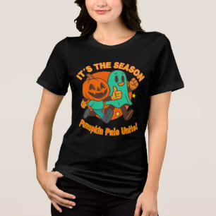 Pumpkin Pals Halloween Cartoongespenster Jack-o'-L Tri-Blend Shirt