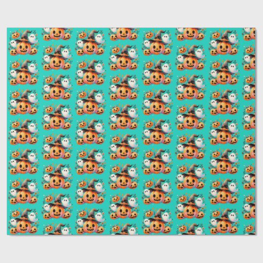 Pumpkin Pals Halloween inpakpapier (Vlak)