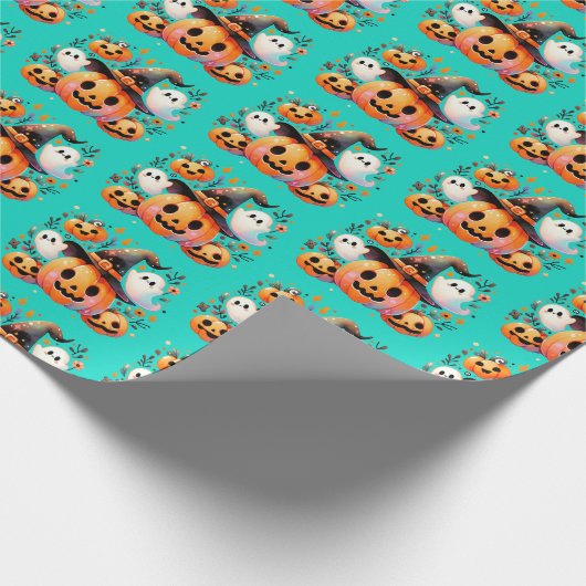 Pumpkin Pals Halloween inpakpapier (Hoek)