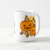 Pumpkin Pals – Kawaii Halloween Koffiemok (Voorkant rechts)