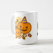 Pumpkin Pals – Kawaii Halloween Koffiemok (Voorkant links)
