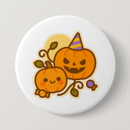 Pumpkin Pals – Kawaii Halloween Ronde Button 7,6 Cm