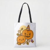 Pumpkin Pals – Kawaii Halloween Tote Bag (Voorkant)