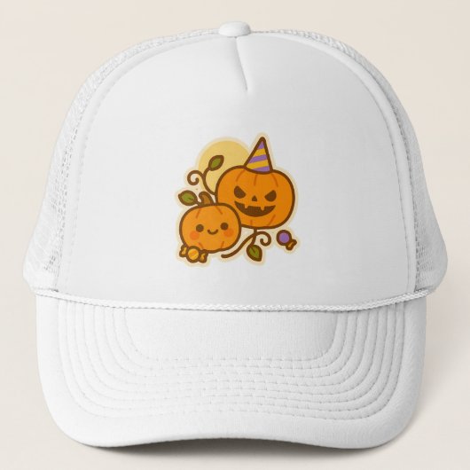 Pumpkin Pals – Kawaii Halloween Trucker Pet (Voorkant)
