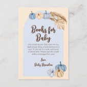 Pumpkin Pampas Boho Baby shower Boekaanvraag Informatiekaartje (Voorkant)