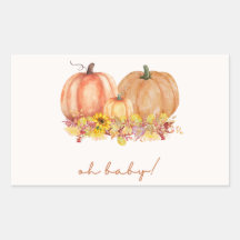 Pumpkin Pampas Grass Baby Shower Favor Tag