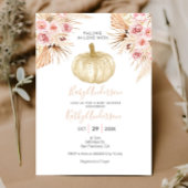 Pumpkin Pampas Grass Falling in love Baby shower Kaart