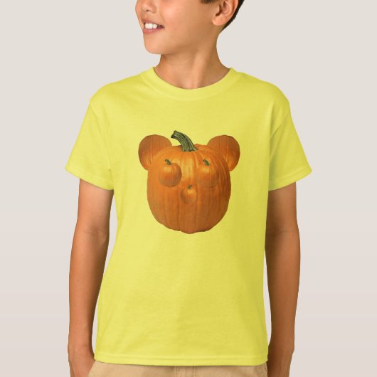 Pumpkin Panda Optical Illusion Halloween Monster T-shirt (Voorkant)