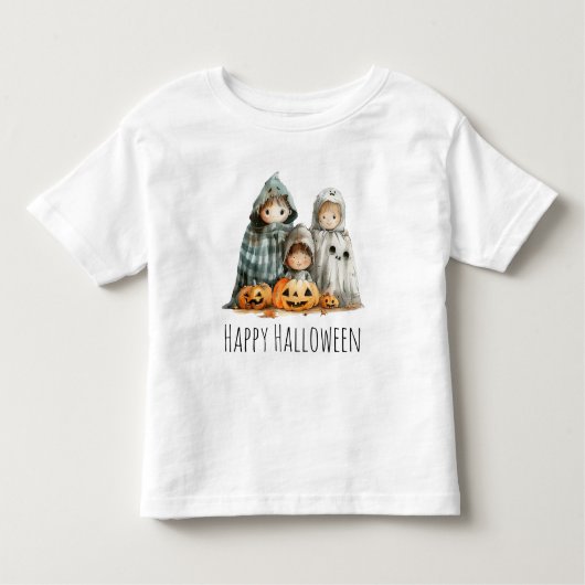 Pumpkin Parade - Een zachte Halloween-bijeenkomst Kinder Shirts (Voorkant)