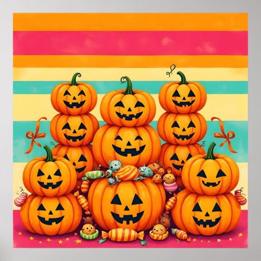 Pumpkin Parade Sunset Poster (Voorkant)