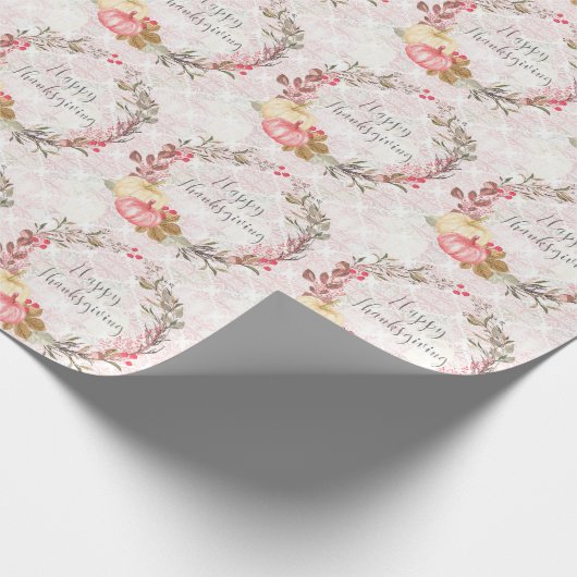 Pumpkin Paradise Thanksgiving  Cadeaupapier (Hoek)