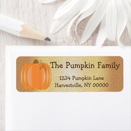 Pumpkin-partij Etiket (Insitu)