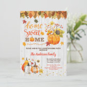 Pumpkin-partij voor de opwarming van het huishoude kaart (Staand voorkant)