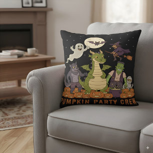Pumpkin Party Crew - Schattigee Halloween Monsters Kussen