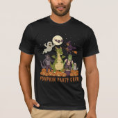 Pumpkin Party Crew - Schattigee Halloween Monsters T-shirt (Voorkant)