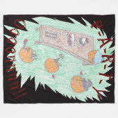 Pumpkin Party. Fleece Deken (Voorkant (Horizontaal))