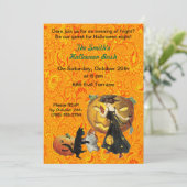 Pumpkin Party Halloween uitnodiging (Staand voorkant)