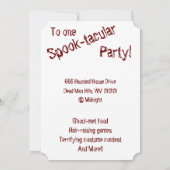 Pumpkin Party. Kaart (Achterkant)