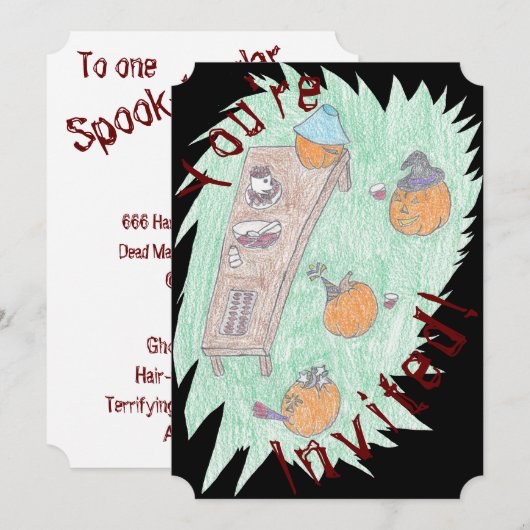 Pumpkin Party. Kaart (Voorkant / Achterkant)