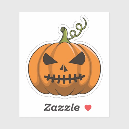 Pumpkin Party Sticker - Halloween Jack-o'-Lantern (Vel)