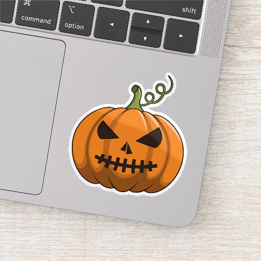 Pumpkin Party Sticker - Halloween Jack-o'-Lantern (Detail)