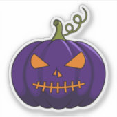 Pumpkin Party Sticker - Halloween Jack-o'-Lantern (Voorkant)