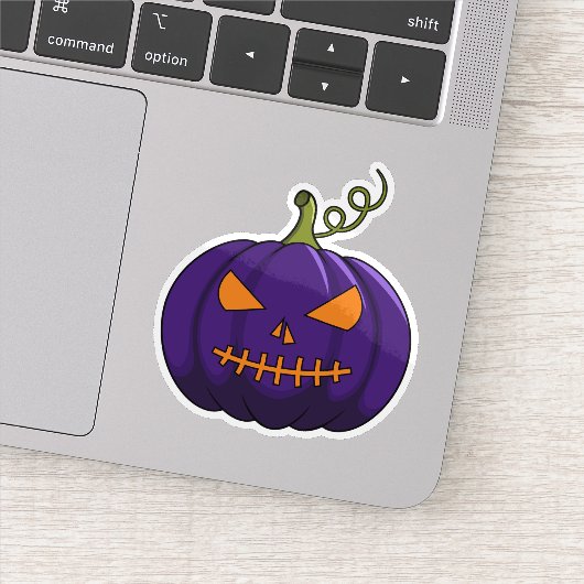 Pumpkin Party Sticker - Halloween Jack-o'-Lantern (Detail)