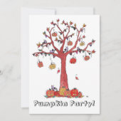 Pumpkin Party, uitnodiging van Halloween Party (Voorkant)