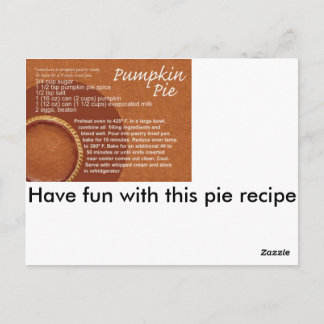 Pumpkin-pasteirecept Briefkaart