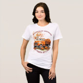 Pumpkin Patch Adventures- Trucks & Pompoenen Tri-Blend Shirt (Voorkant volledig)