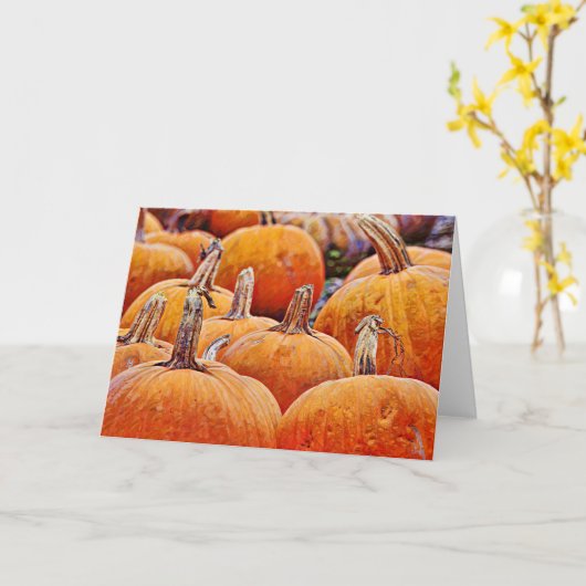 Pumpkin Patch Art Note Card Kaart (Gele Bloem)