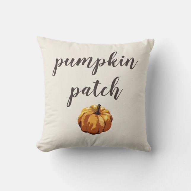 Pumpkin Patch Autumn Halloween Sierkussen (Voorkant)