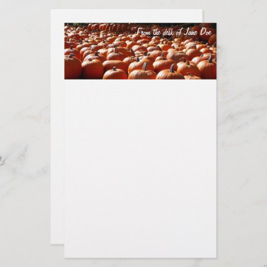 Pumpkin Patch Autumn Harvest Photography Briefpapier (Voorkant / Achterkant)