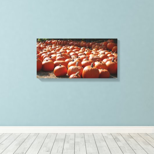 Pumpkin Patch Autumn Harvest Photography Canvas Afdruk (Insitu (Houten vloer))